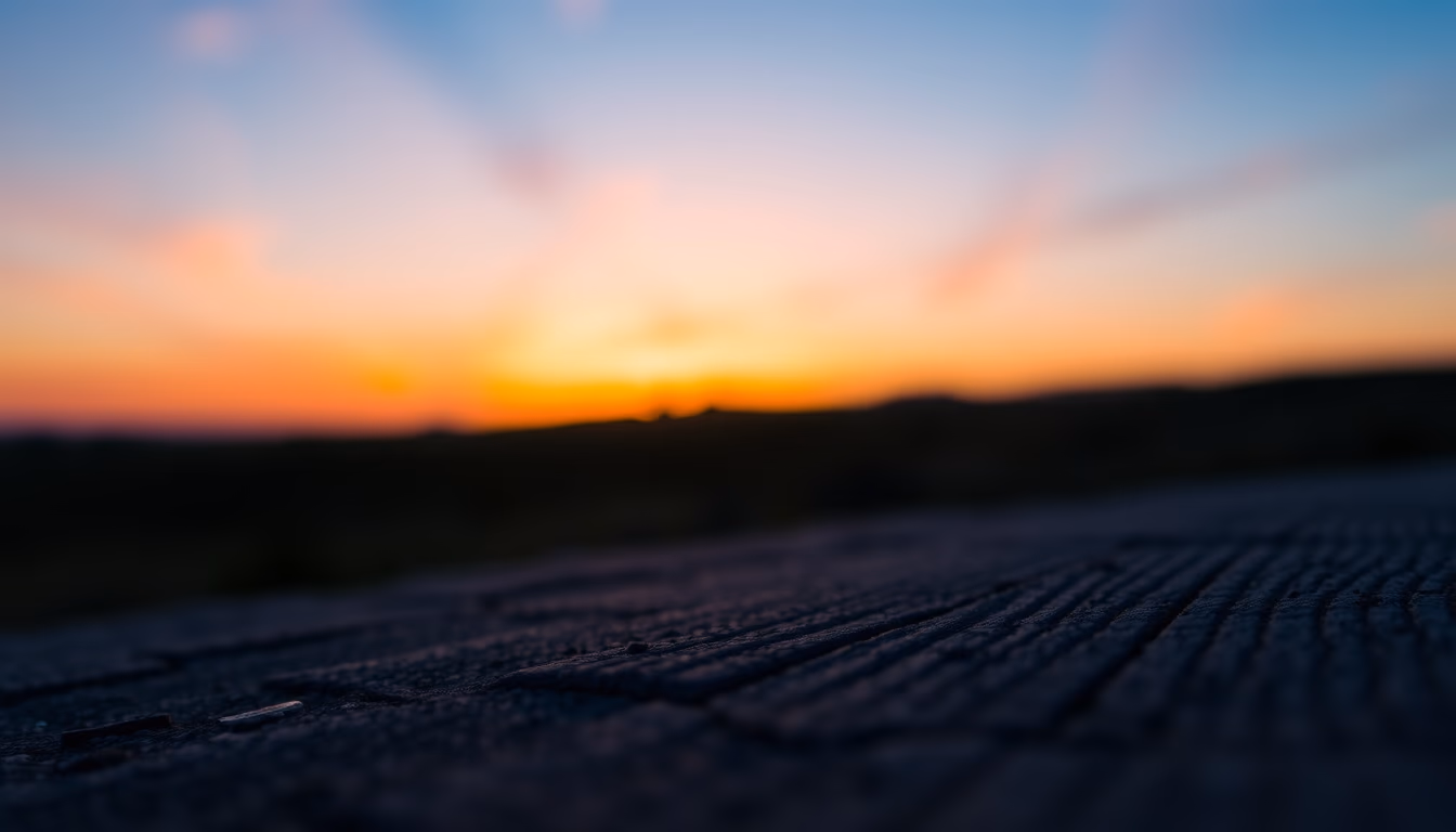 binary star sunset in editorial style