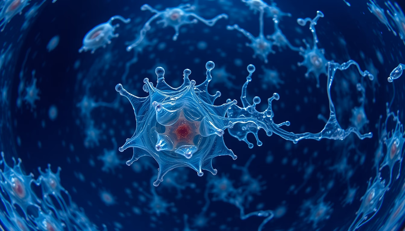 biofilm bacterial slime in editorial style