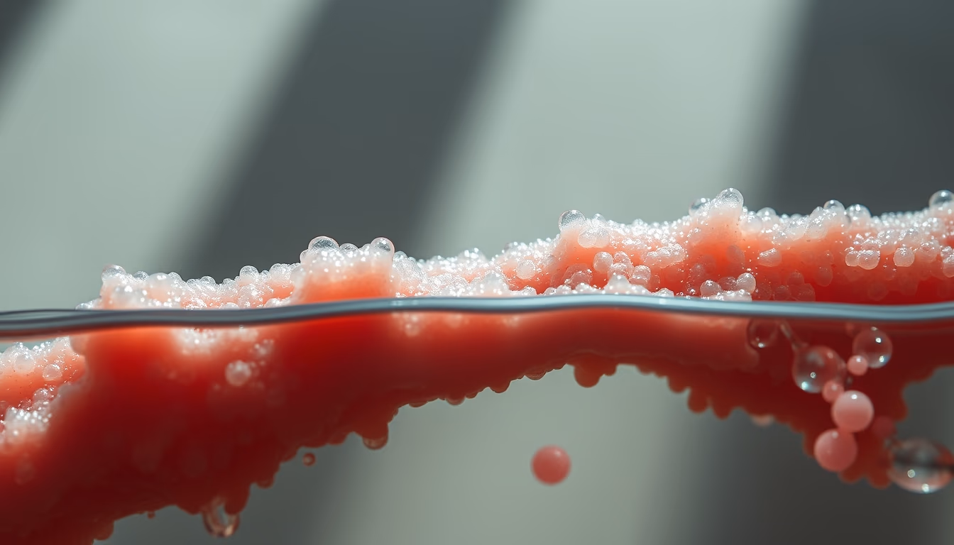 biofilm bacterial slime in editorial style