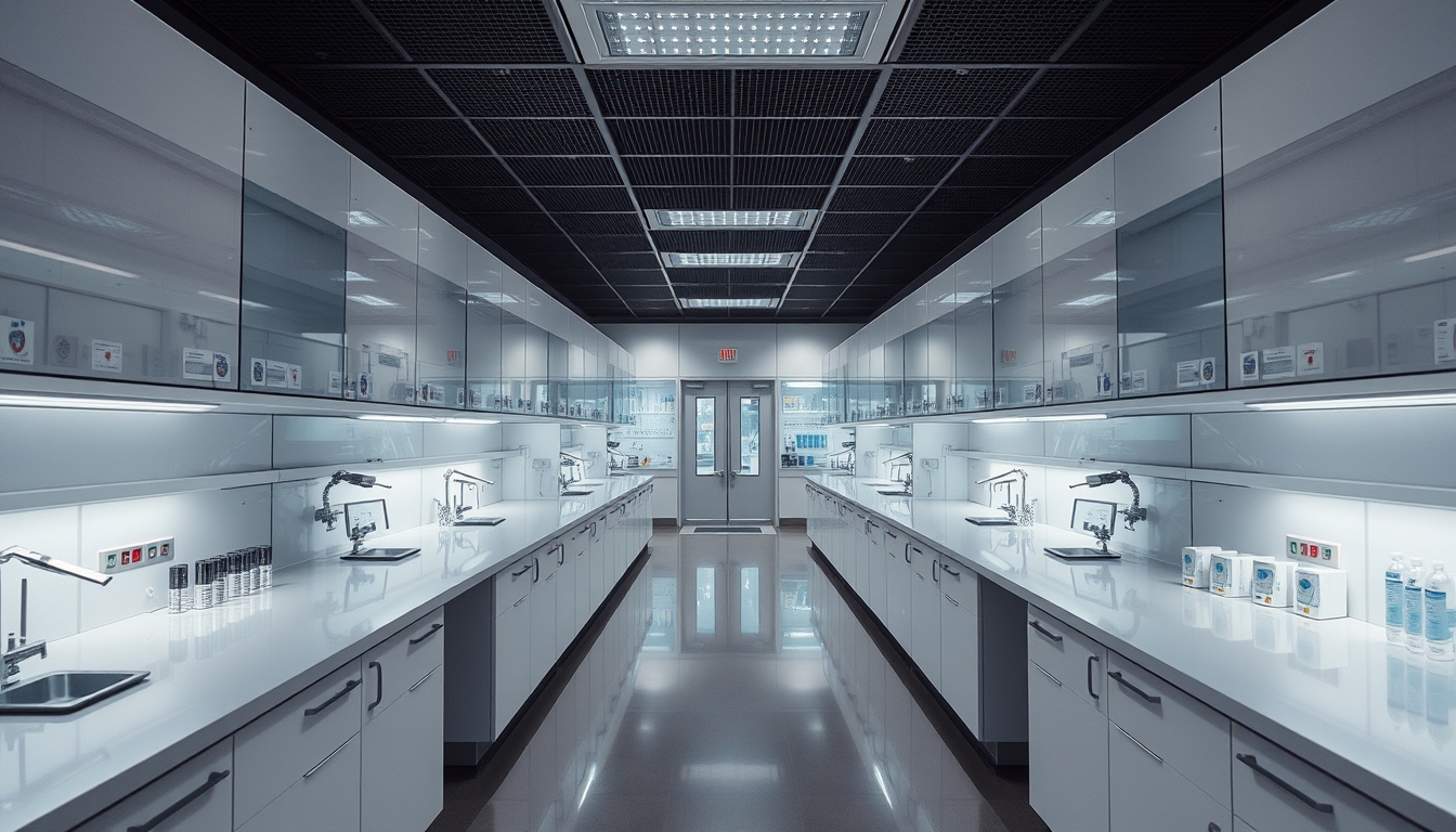 biomedical lab clean in editorial style