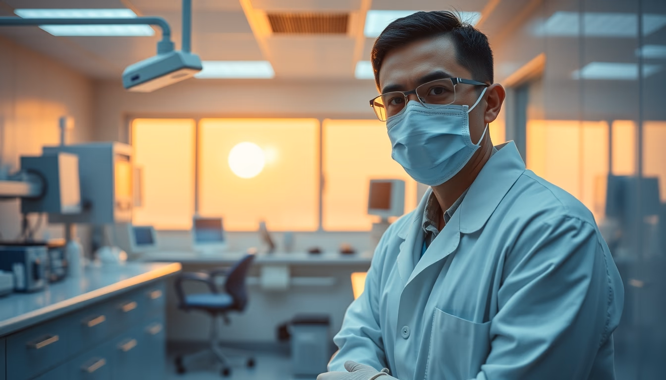 biomedical lab clean in editorial style