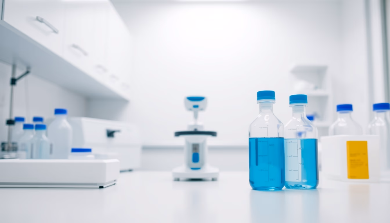 biomedical lab clean in editorial style