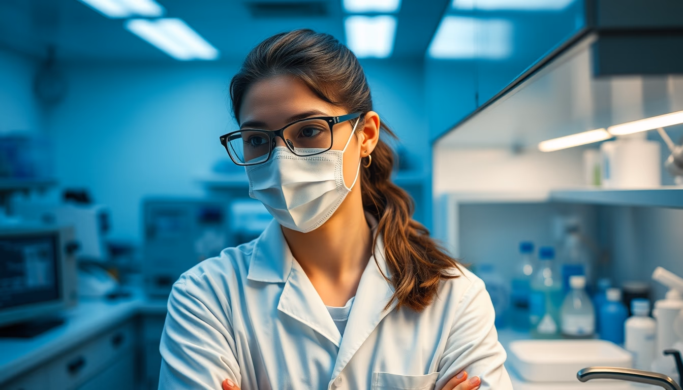 biomedical lab clean in editorial style