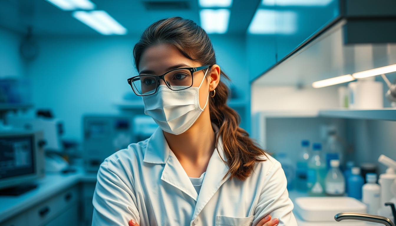 biomedical lab clean in editorial style