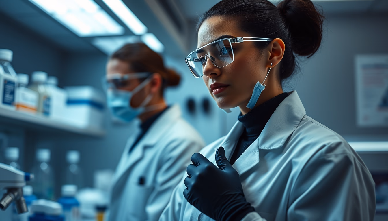 biomedical lab clean in editorial style