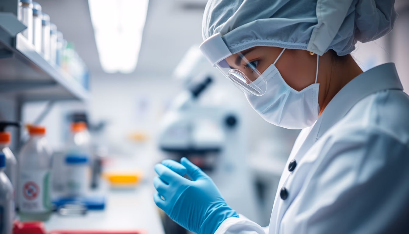 biomedical lab clean in editorial style