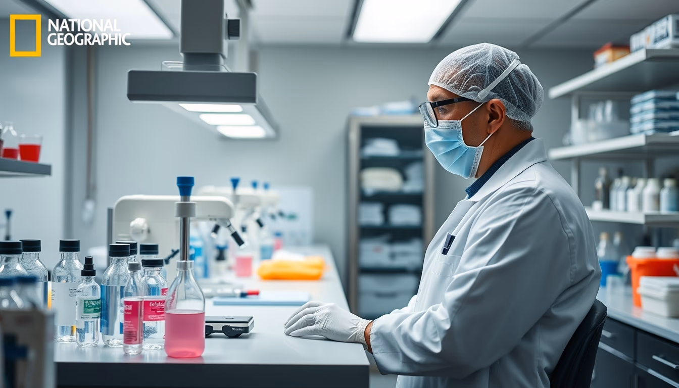 biomedical lab clean in editorial style