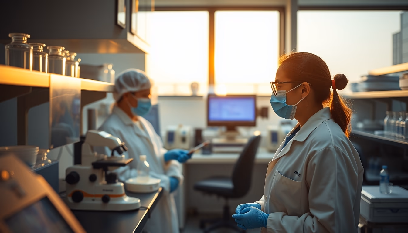 biomedical lab clean in editorial style