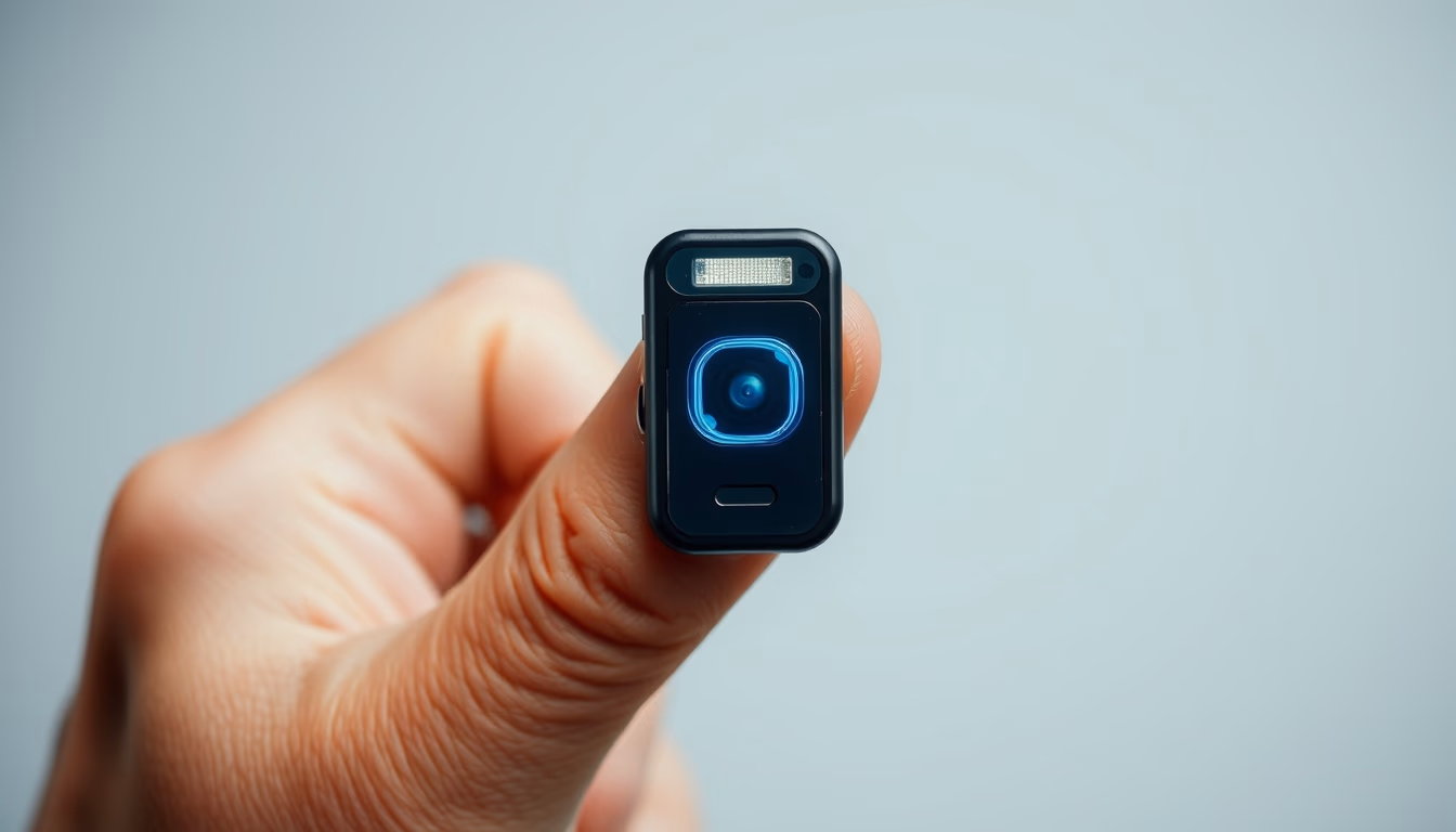 biometric scan finger in editorial style