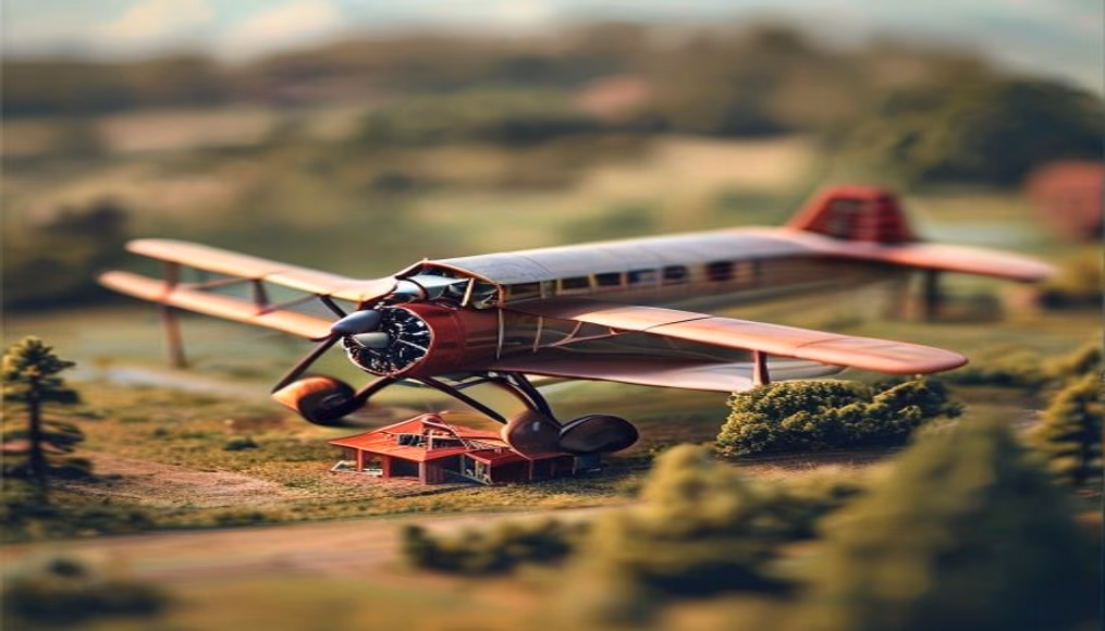 biplane vintage barnstormer in editorial style