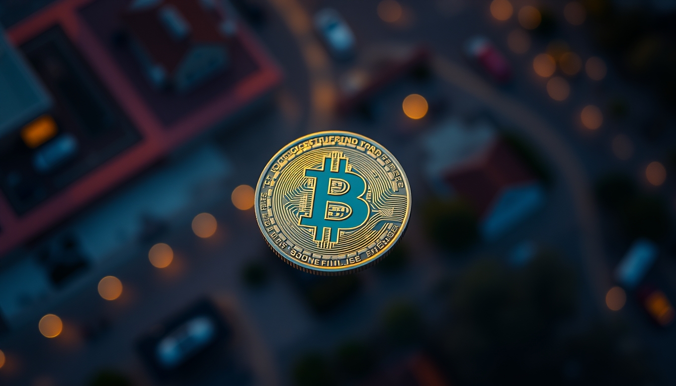 bitcoin coin in golden light in editorial style