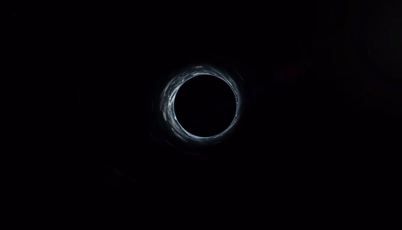 Black hole accretion disk em estilo editorial