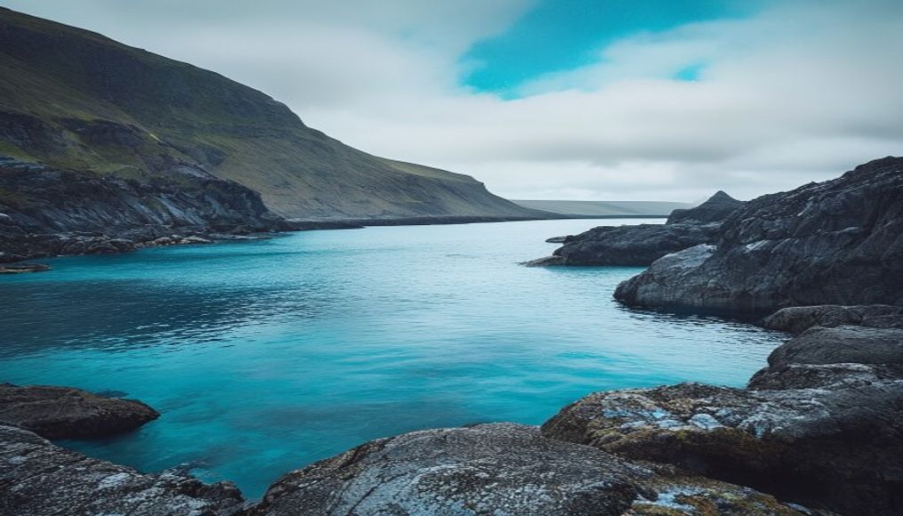blue lagoon iceland in editorial style