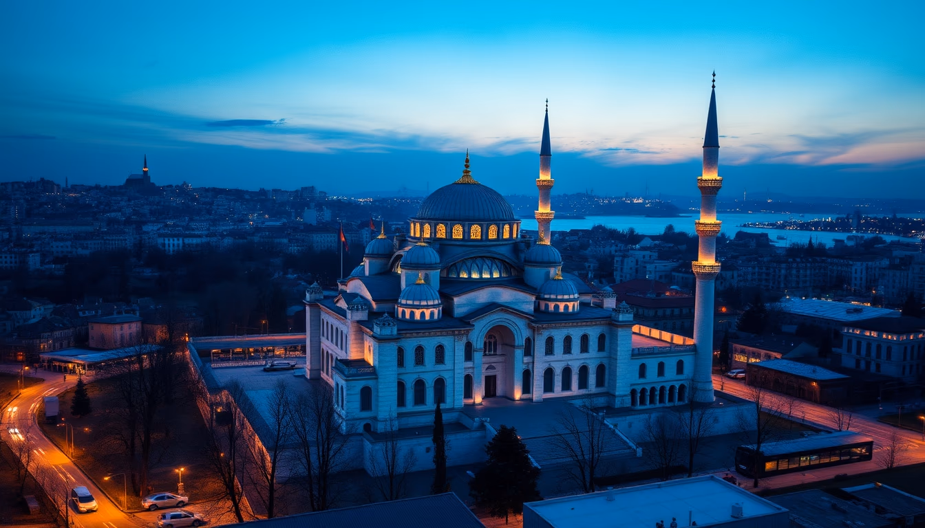 blue mosque istanbul in editorial style