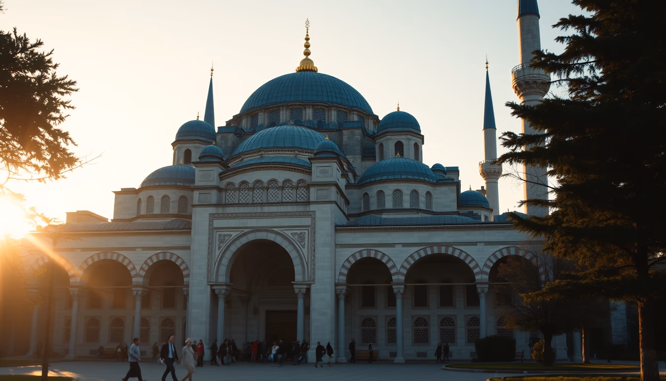 blue mosque istanbul in editorial style