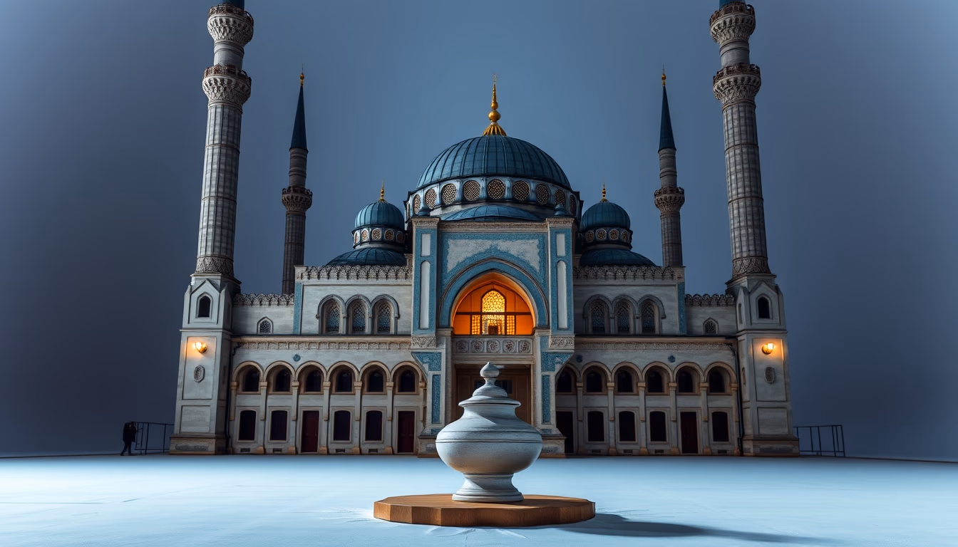 blue mosque istanbul in editorial style