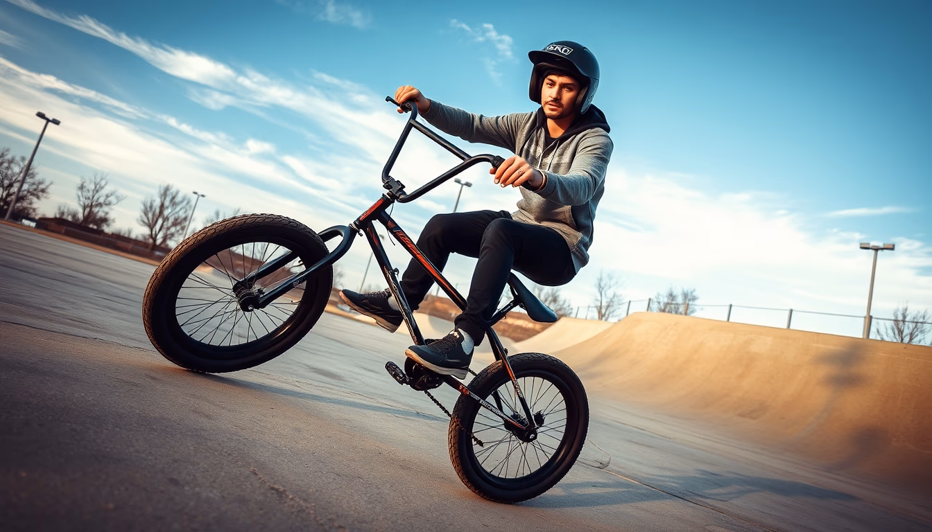 bmx skatepark concrete in editorial style