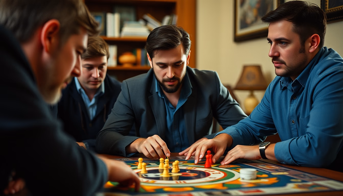 board games collection in editorial style