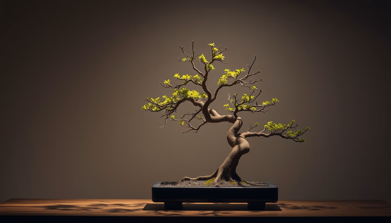 Bonsai tree minimalist em estilo editorial
