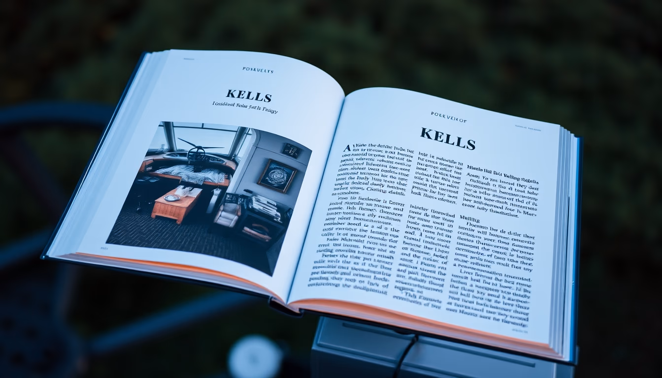 book of kells page in editorial style