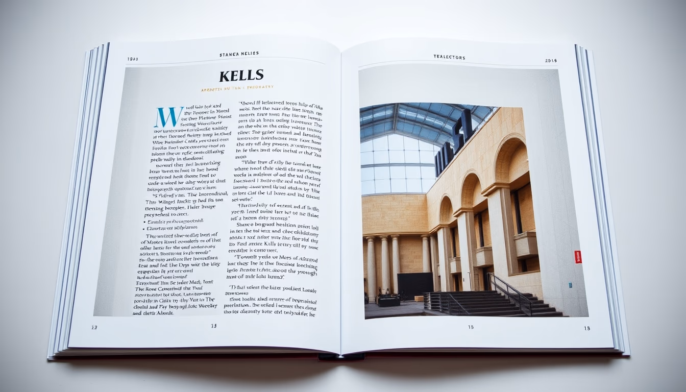 book of kells page in editorial style