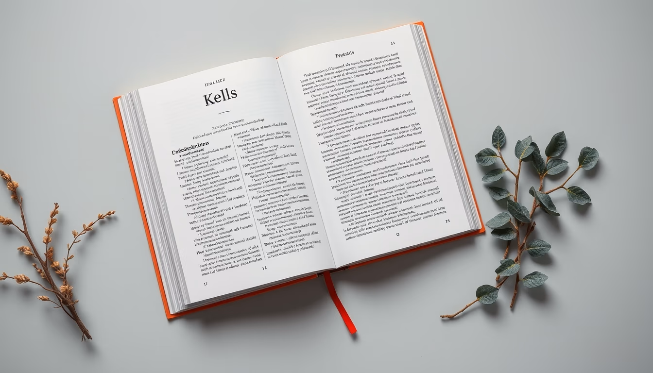 book of kells page in editorial style