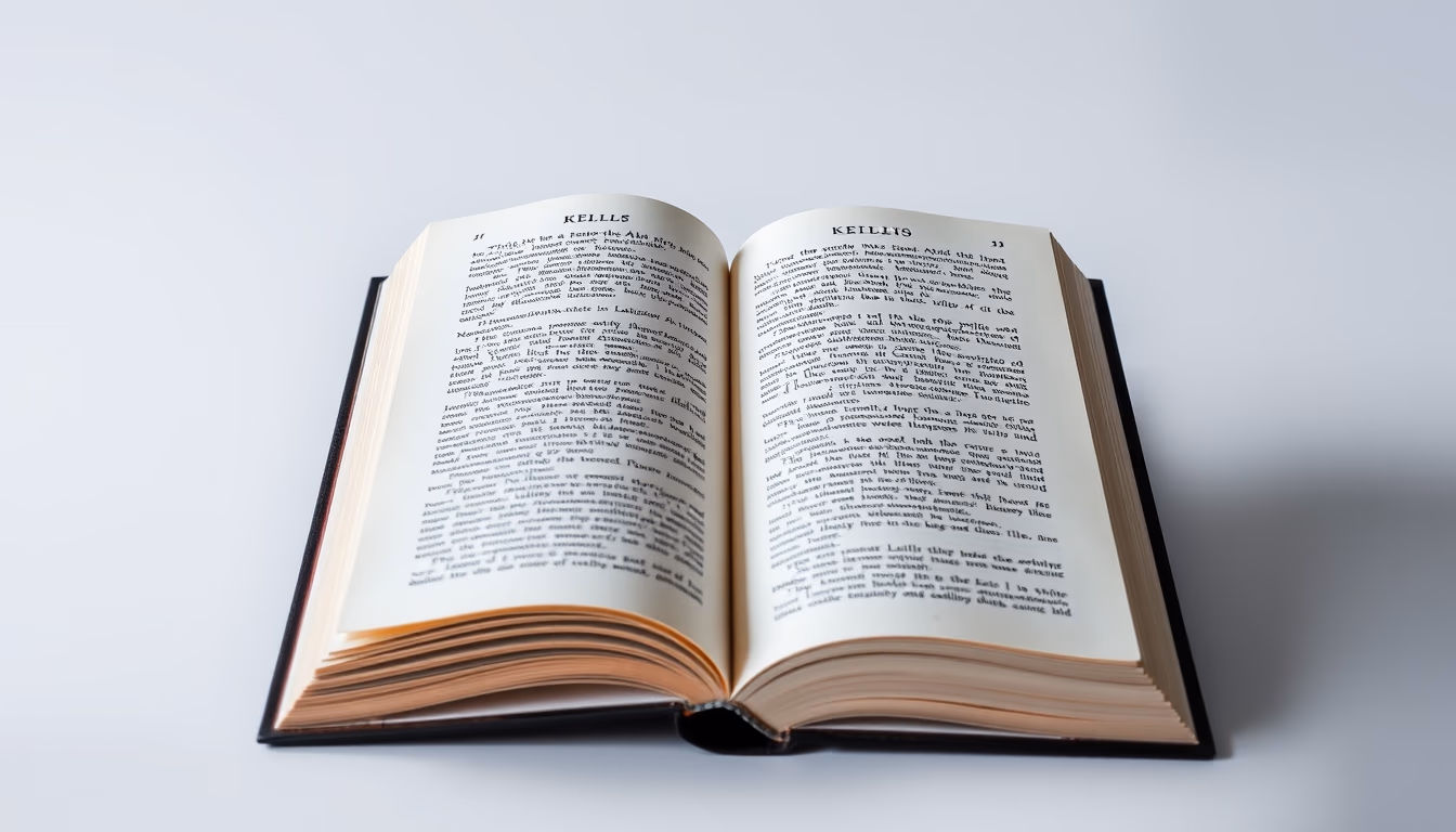 book of kells page in editorial style