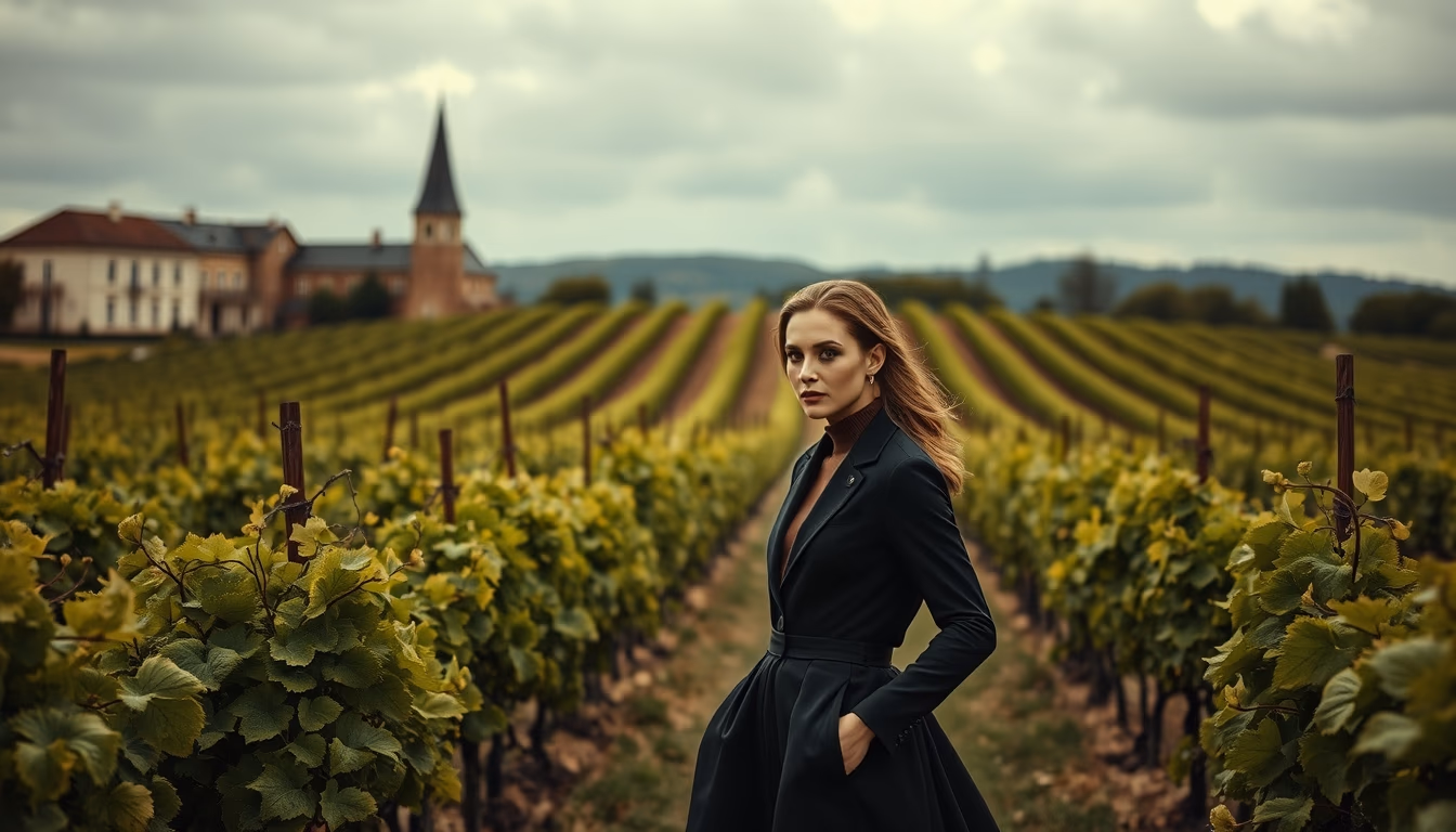 bordeaux chateau vineyards in editorial style
