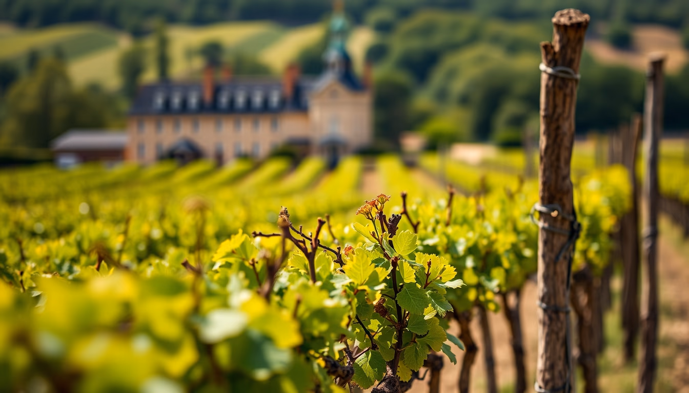 bordeaux chateau vineyards in editorial style