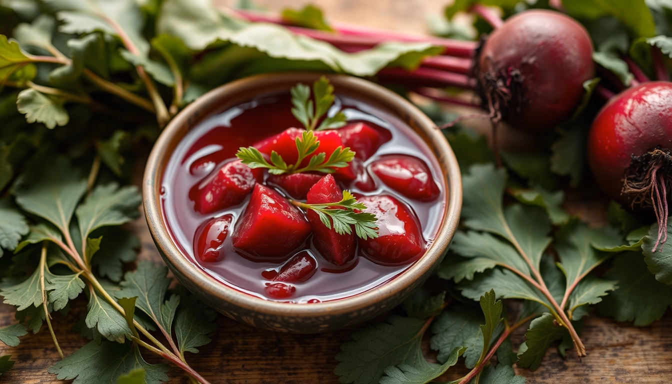 borscht russian beet in editorial style