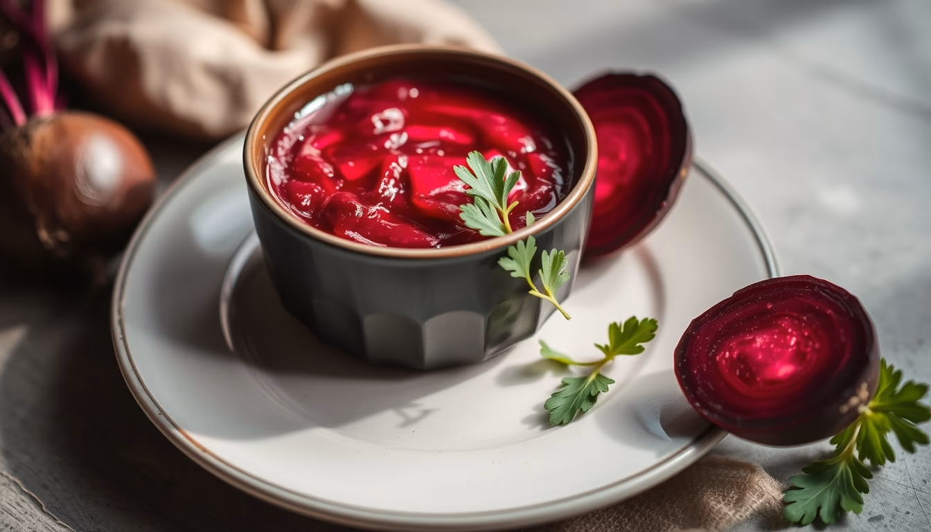 borscht russian beet in editorial style