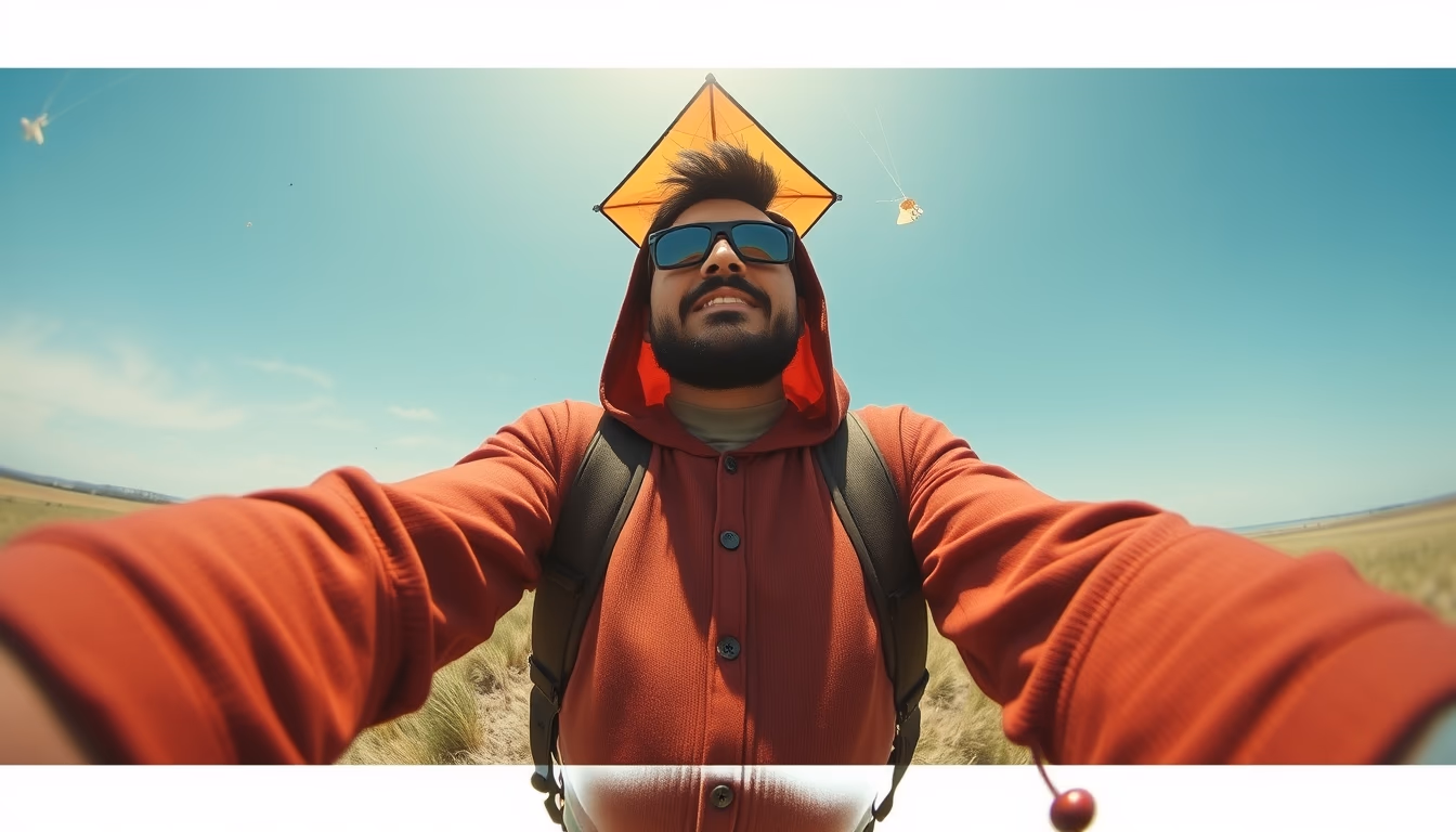 box kite vintage in editorial style