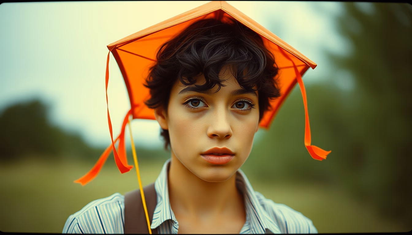 box kite vintage in editorial style