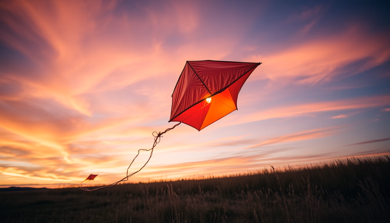 box kite vintage in editorial style