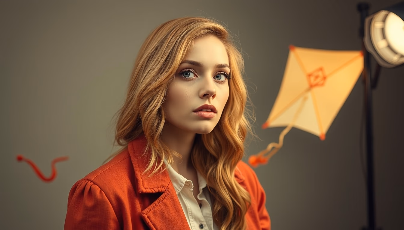 box kite vintage in editorial style