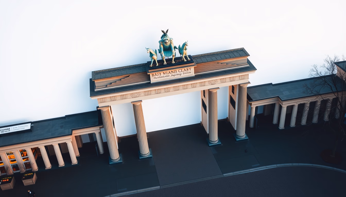 brandenburg gate berlin in editorial style
