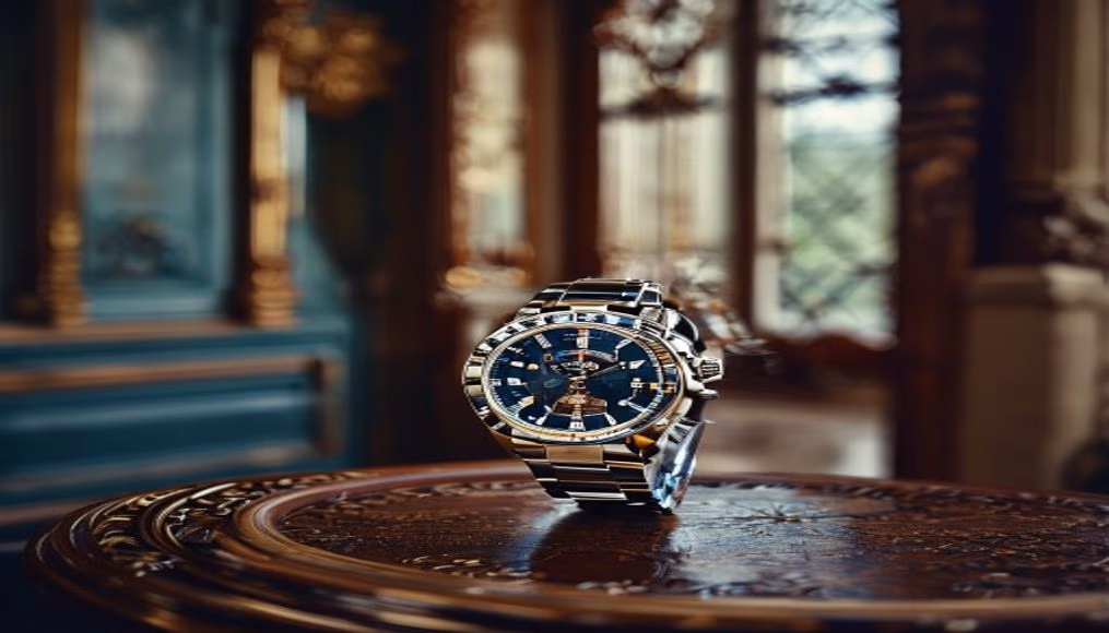 breguet marine chronograph 5527 in luxury editorial photography