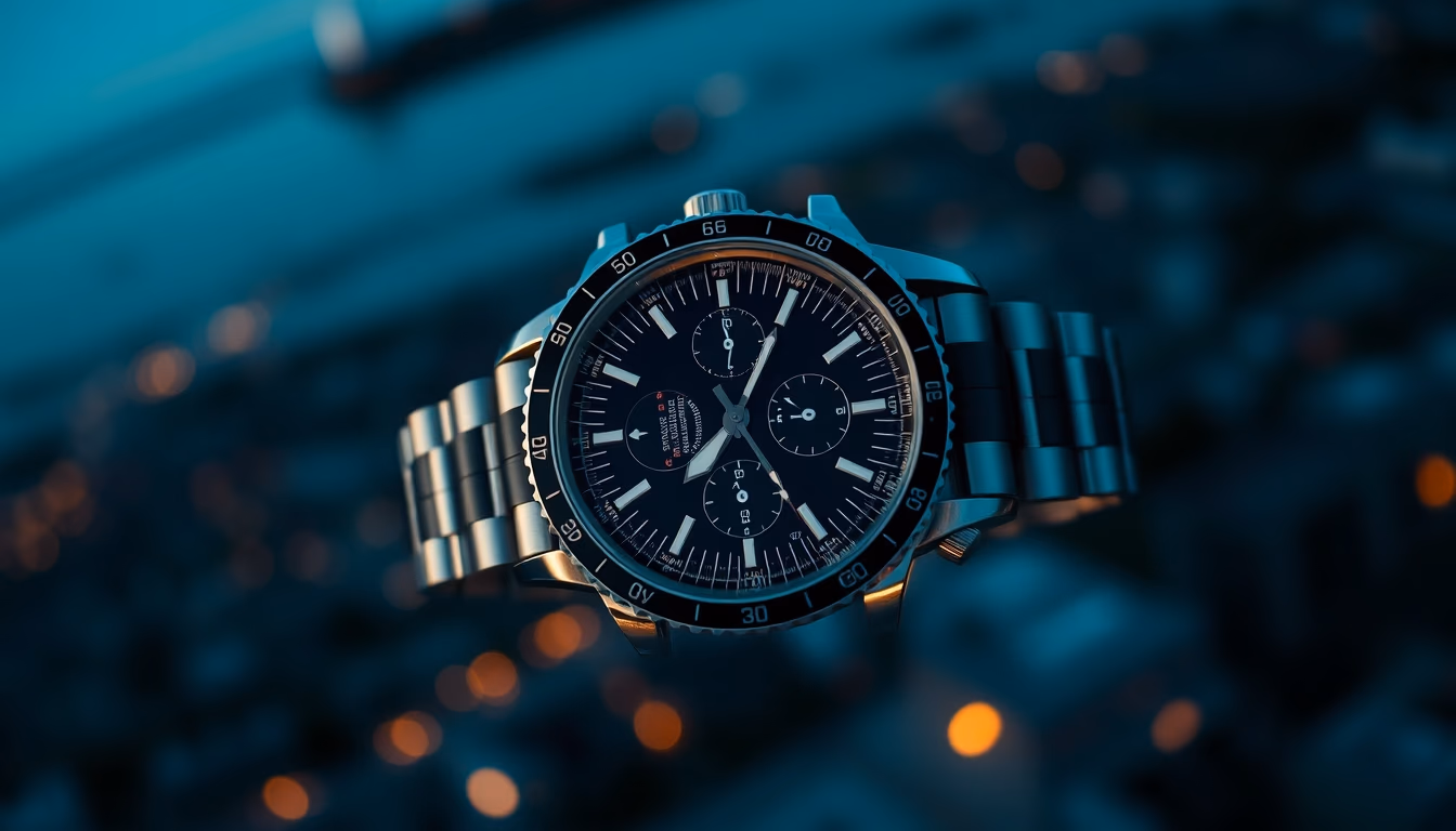 breitling navitimer in editorial style