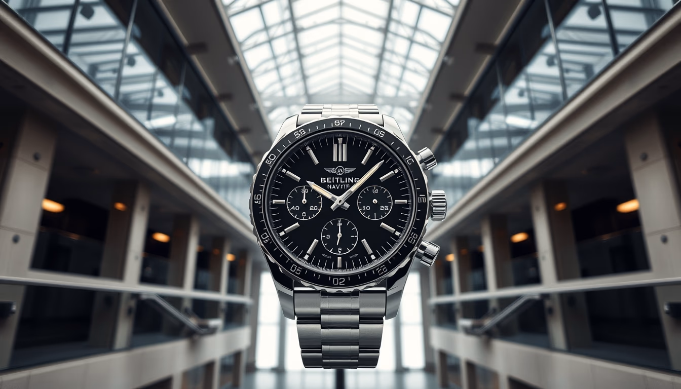 breitling navitimer in editorial style