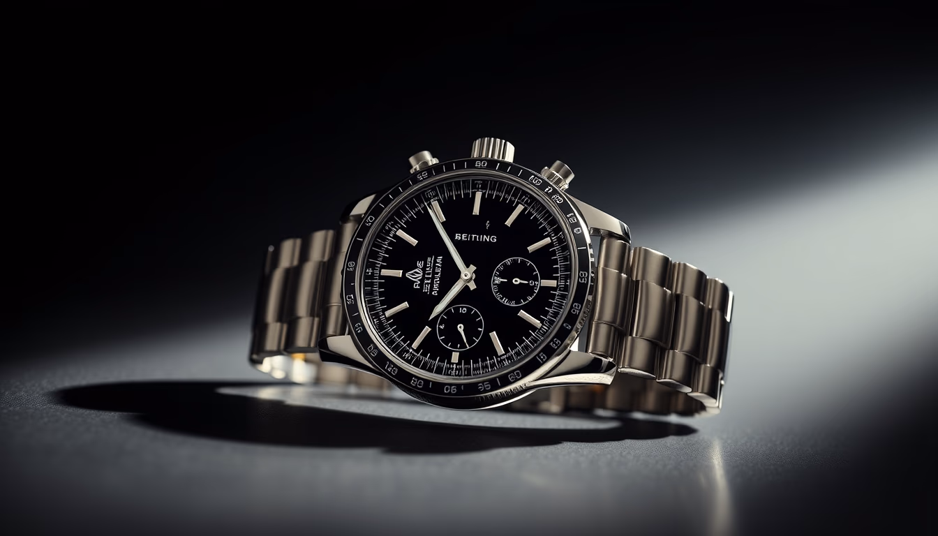 breitling navitimer in editorial style