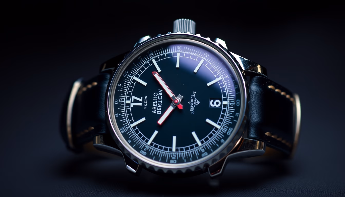 breitling navitimer in editorial style
