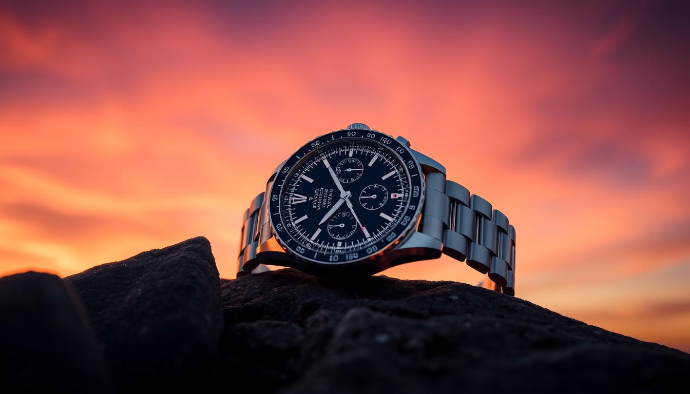 breitling navitimer in editorial style