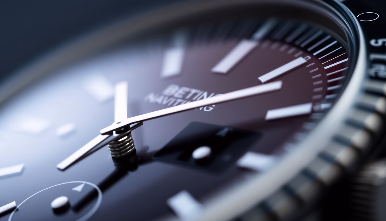 breitling navitimer in editorial style