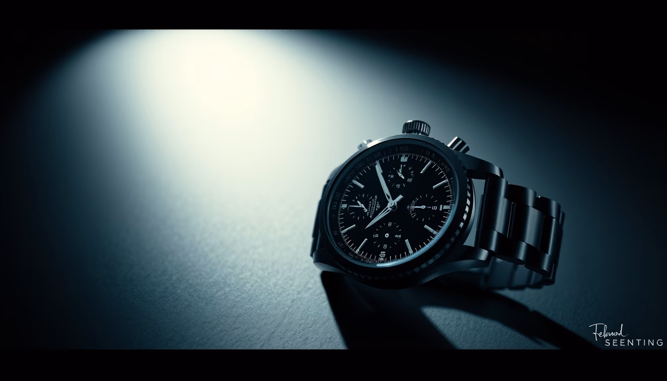 breitling navitimer in editorial style