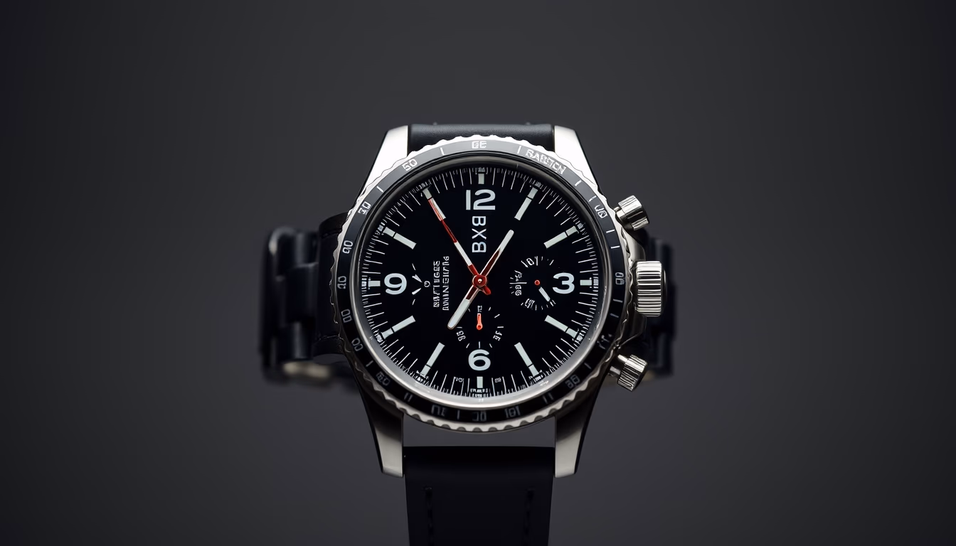 breitling navitimer in editorial style