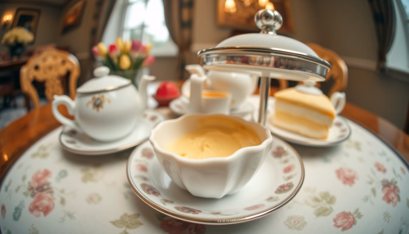 british afternoon tea in editorial style