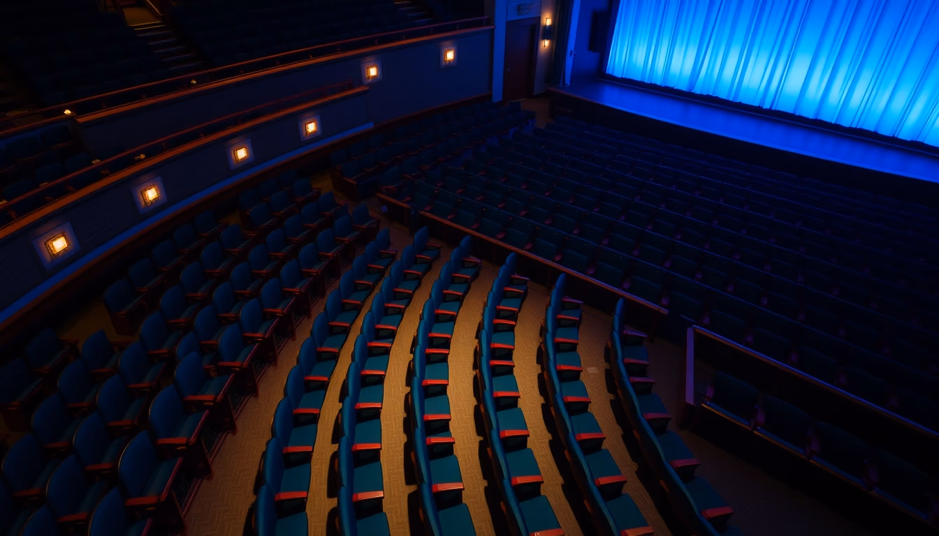 broadway theater empty seats in editorial style