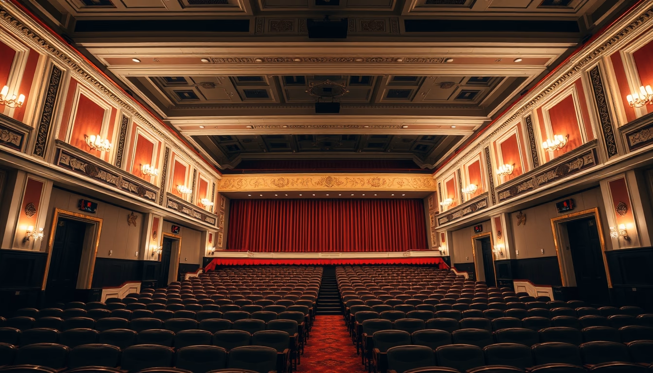 broadway theater empty seats in editorial style