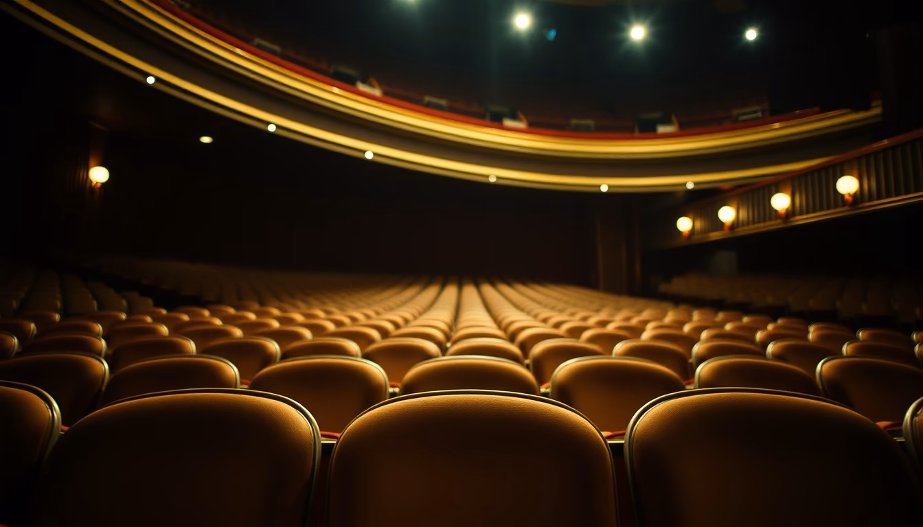 broadway theater empty seats in editorial style