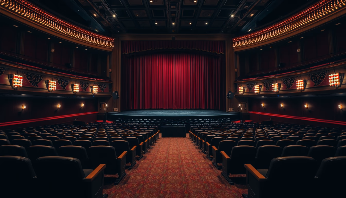 broadway theater empty seats in editorial style
